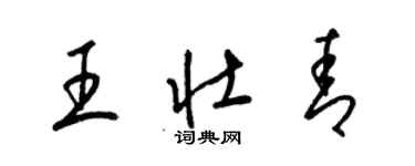 梁锦英王壮青草书个性签名怎么写