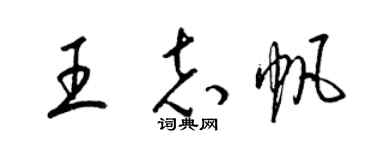 梁锦英王志帆草书个性签名怎么写