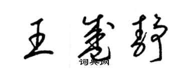 梁锦英王盛静草书个性签名怎么写