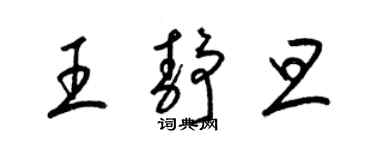 梁锦英王静旦草书个性签名怎么写