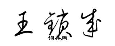 梁锦英王锁成草书个性签名怎么写