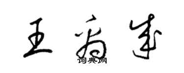 梁锦英王禹成草书个性签名怎么写