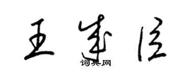 梁锦英王成臣草书个性签名怎么写