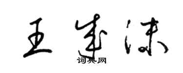 梁锦英王成沫草书个性签名怎么写