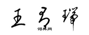 梁锦英王有瑞草书个性签名怎么写
