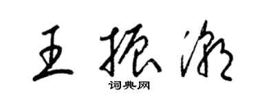 梁锦英王振潮草书个性签名怎么写
