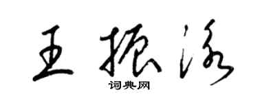 梁锦英王振泳草书个性签名怎么写