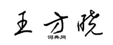 梁锦英王方晓草书个性签名怎么写