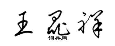 梁锦英王昆祥草书个性签名怎么写