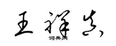 梁锦英王祥真草书个性签名怎么写