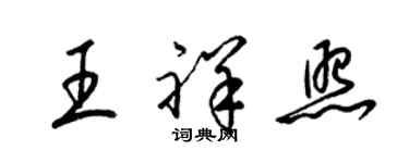 梁锦英王祥照草书个性签名怎么写