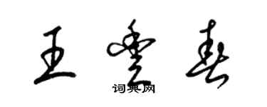 梁锦英王丰春草书个性签名怎么写