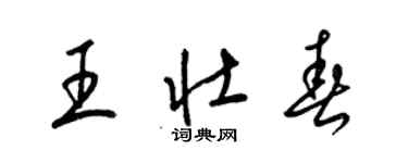 梁锦英王壮春草书个性签名怎么写