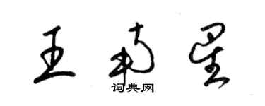 梁锦英王南星草书个性签名怎么写
