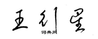 梁锦英王行星草书个性签名怎么写