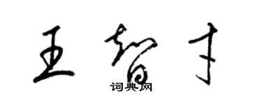 梁锦英王智才草书个性签名怎么写
