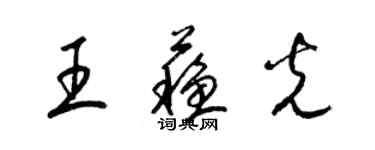 梁锦英王苏光草书个性签名怎么写