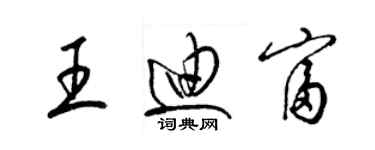 梁锦英王迪富草书个性签名怎么写