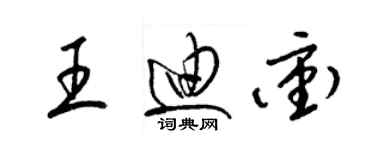梁锦英王迪冲草书个性签名怎么写