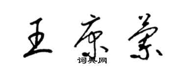 梁锦英王康兰草书个性签名怎么写