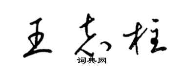 梁锦英王志柱草书个性签名怎么写