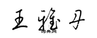 梁锦英王雅丹草书个性签名怎么写