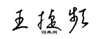 梁锦英王捷频草书个性签名怎么写