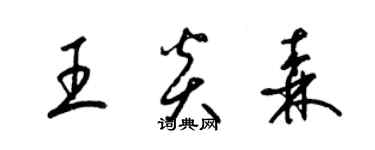 梁锦英王炎森草书个性签名怎么写