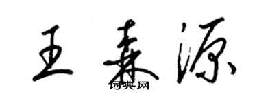 梁锦英王森源草书个性签名怎么写