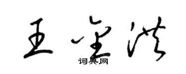 梁锦英王金洪草书个性签名怎么写