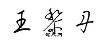 梁锦英王黎丹草书个性签名怎么写