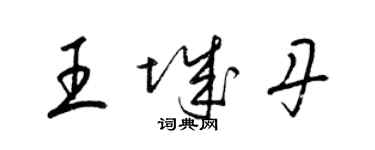 梁锦英王城丹草书个性签名怎么写