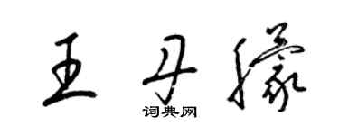 梁锦英王丹朦草书个性签名怎么写