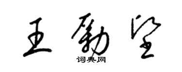 梁锦英王励坚草书个性签名怎么写