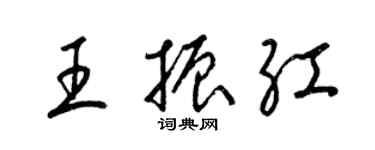梁锦英王振红草书个性签名怎么写