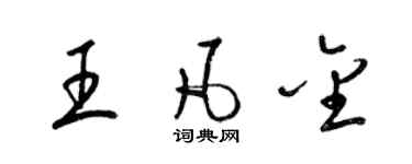 梁锦英王凡金草书个性签名怎么写