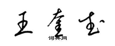 梁锦英王奎武草书个性签名怎么写