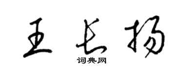梁锦英王长扬草书个性签名怎么写