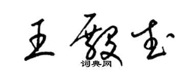 梁锦英王殿武草书个性签名怎么写