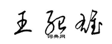 梁锦英王绍雄草书个性签名怎么写