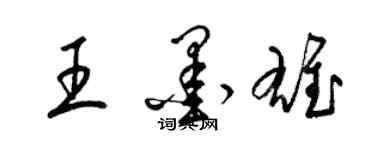 梁锦英王墨雄草书个性签名怎么写
