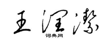 梁锦英王润洁草书个性签名怎么写