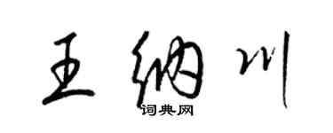 梁锦英王纳川草书个性签名怎么写