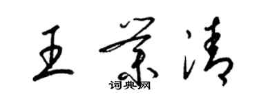 梁锦英王业清草书个性签名怎么写