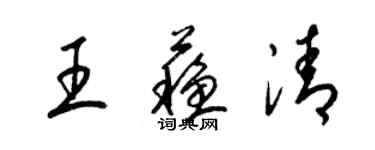 梁锦英王苏清草书个性签名怎么写