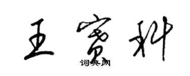 梁锦英王赛科草书个性签名怎么写