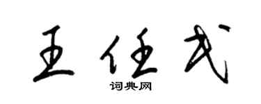 梁锦英王任民草书个性签名怎么写