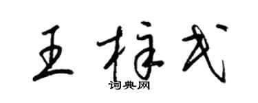 梁锦英王梓民草书个性签名怎么写