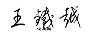 梁锦英王铁越草书个性签名怎么写
