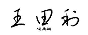 梁锦英王田利草书个性签名怎么写